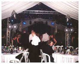 Lighting Rig Inside Marquee